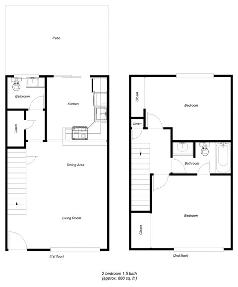 two diagrams of a floor plan of a house